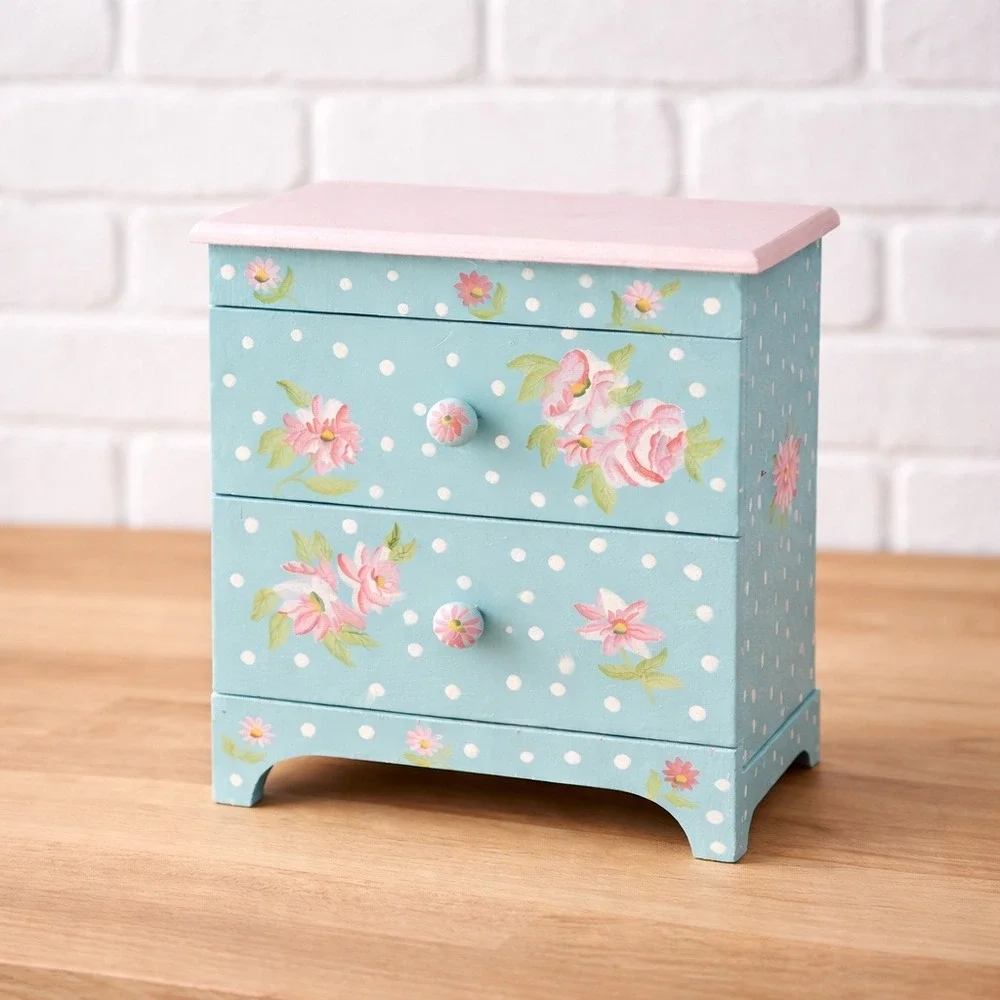 mini dresser jewelry box Amazon.com: SEVENBEES Small Fairy Dresser Jewelry Boxes Pink Girls Dresser Figurines Collectibles Trinket Box Hinged for Women : Clothing, Shoes & Jewelry